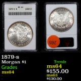 1879-s Morgan Dollar $1 Graded ms64 By ANACS