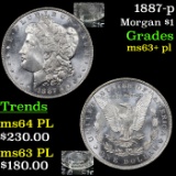 1887-p Morgan Dollar $1 Grades Select Unc+ PL