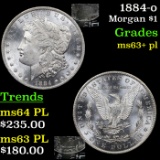 1884-o Morgan Dollar $1 Grades Select Unc+ PL