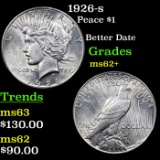 1926-s Peace Dollar $1 Grades Select Unc