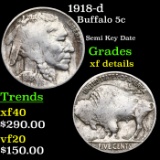 1918-d Buffalo Nickel 5c Grades xf details