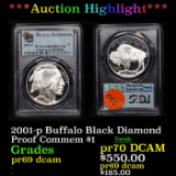 Proof ***Auction Highlight*** PCGS 2001-p Buffalo Black Diamond Modern Commem Dollar $1 Graded pr69