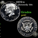 Proof 1970-s Kennedy Half Dollar 50c Grades GEM++ Proof