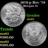 1878-p Rev '79 Morgan Dollar $1 Grades Select Unc