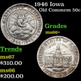 1946 Iowa Old Commem Half Dollar 50c Grades GEM++ Unc