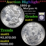 ***Auction Highlight*** 1891-p Morgan Dollar $1 Graded Choice+ Unc By USCG (fc)