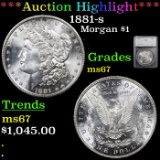 ***Auction Highlight*** 1881-s Morgan Dollar $1 Graded ms67 By SEGS (fc)