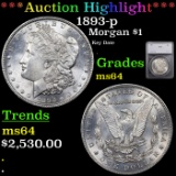 ***Auction Highlight*** 1893-p Morgan Dollar $1 Graded ms64 By SEGS (fc)