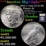 ***Auction Highlight*** 1927-s vam IJ I2 R5 Peace Dollar $1 Graded Choice+ Unc By USCG (fc)