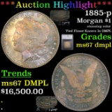 *HIGHLIGHT OF ENTIRE AUCTION* 1885-p Morgan Dollar $1 Graded ms67 dmpl By SEGS (fc)