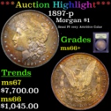 ***Auction Highlight*** 1897-p Morgan Dollar $1 Graded GEM++ Unc By USCG (fc)