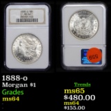 NGC 1888-o Morgan Dollar $1 Graded ms64 By NGC