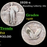 1926-s Standing Liberty Quarter 25c Grades vg+