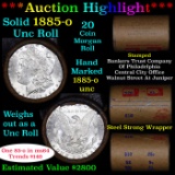 ***Auction Highlight*** Full solid date 1885-o Uncirculated Morgan silver dollar roll, 20 coins (fc)