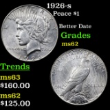 1926-s Peace Dollar $1 Grades Select Unc