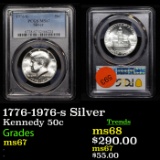 PCGS 1776-1976-s Silver Kennedy Half Dollar 50c Graded ms67 By PCGS