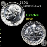 Proof 1954 Roosevelt Dime 10c Grades GEM+ Proof