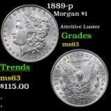 1889-p Morgan Dollar $1 Grades Select Unc