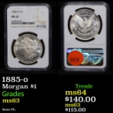 NGC 1885-o Morgan Dollar $1 Graded ms63 By NGC