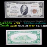 1929 $10 National Currency 'The 2nd National Bank of Philadelphia, PA' Grades xf+