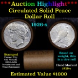 ***Auction Highlight*** Full solid Date 1926-s Peace silver dollar roll, 20 coin (fc)