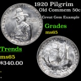 1920 Pilgrim Old Commem Half Dollar 50c Grades GEM Unc