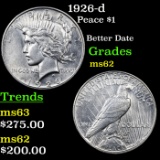 1926-d Peace Dollar $1 Grades Select Unc