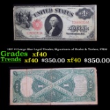 1917 $1 Large Size Legal Tender, Signatures of Burke & Teehee, FR36 Grades xf