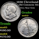 1936 Cleveland Old Commem Half Dollar 50c Grades Choice+ Unc