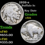 1926-s Buffalo Nickel 5c Grades vf+