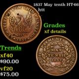 1837 May tenth HT-66 Hard Times Token 1c Grades xf details