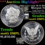 ***Auction Highlight*** 1883-cc /cc vam 5b I3 R5 Morgan Dollar $1 Graded ms65 DMPL By SEGS (fc)