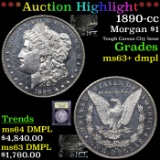 ***Auction Highlight*** 1890-cc Morgan Dollar $1 Graded Select Unc+ DMPL By USCG (fc)