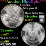 ***Auction Highlight*** 1890-s Morgan Dollar $1 Graded ms66+ By SEGS (fc)