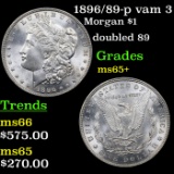 1896/89-p vam 3 Morgan Dollar $1 Grades GEM+ Unc