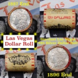 ***Auction Highlight*** Full Morgan/Peace Casino Las Vegas Stardust silver $1 roll $20, 1887 & 1896