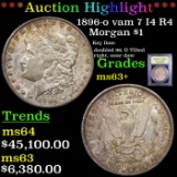 ***Auction Highlight*** 1896-o vam 7 I4 R4 Morgan Dollar $1 Graded Select+ Unc By USCG (fc)