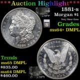 ***Auction Highlight*** 1881-s Morgan Dollar $1 Graded ms64+ DMPL By SEGS (fc)