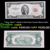 **Star Note** 1953b $2 Red Seal United States Note Grades Choice CU