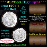 ***Auction Highlight*** Full solid date 1904-o Uncirculated Morgan silver dollar roll, 20 coins (fc)