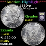 ***Auction Highlight*** 1880-p Morgan Dollar $1 Graded GEM+ Unc By USCG (fc)