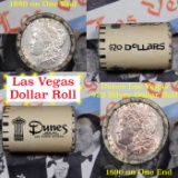 ***Auction Highlight*** Full Morgan/Peace Casino Las Vegas Dunes silver $1 roll $20, 1880 & 1896 end