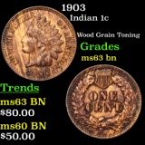 1903 Indian Cent 1c Grades Select Unc BN