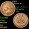 1861 Indian Cent 1c Grades f+