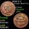 1828 C-3 Classic Head half cent 1/2c Grades Choice AU