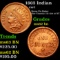 1863 Indian Civil War Token 1c Grades Select Unc BN