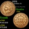 1859 Indian Cent 1c Grades vf++
