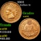 1863 Indian Cent 1c Grades Choice AU