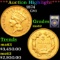 ***Auction Highlight*** 1874 Three Dollar Gold 3 Graded Select Unc By USCG (fc)