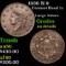 1830 N-8 Coronet Head Large Cent 1c Grades AU Details